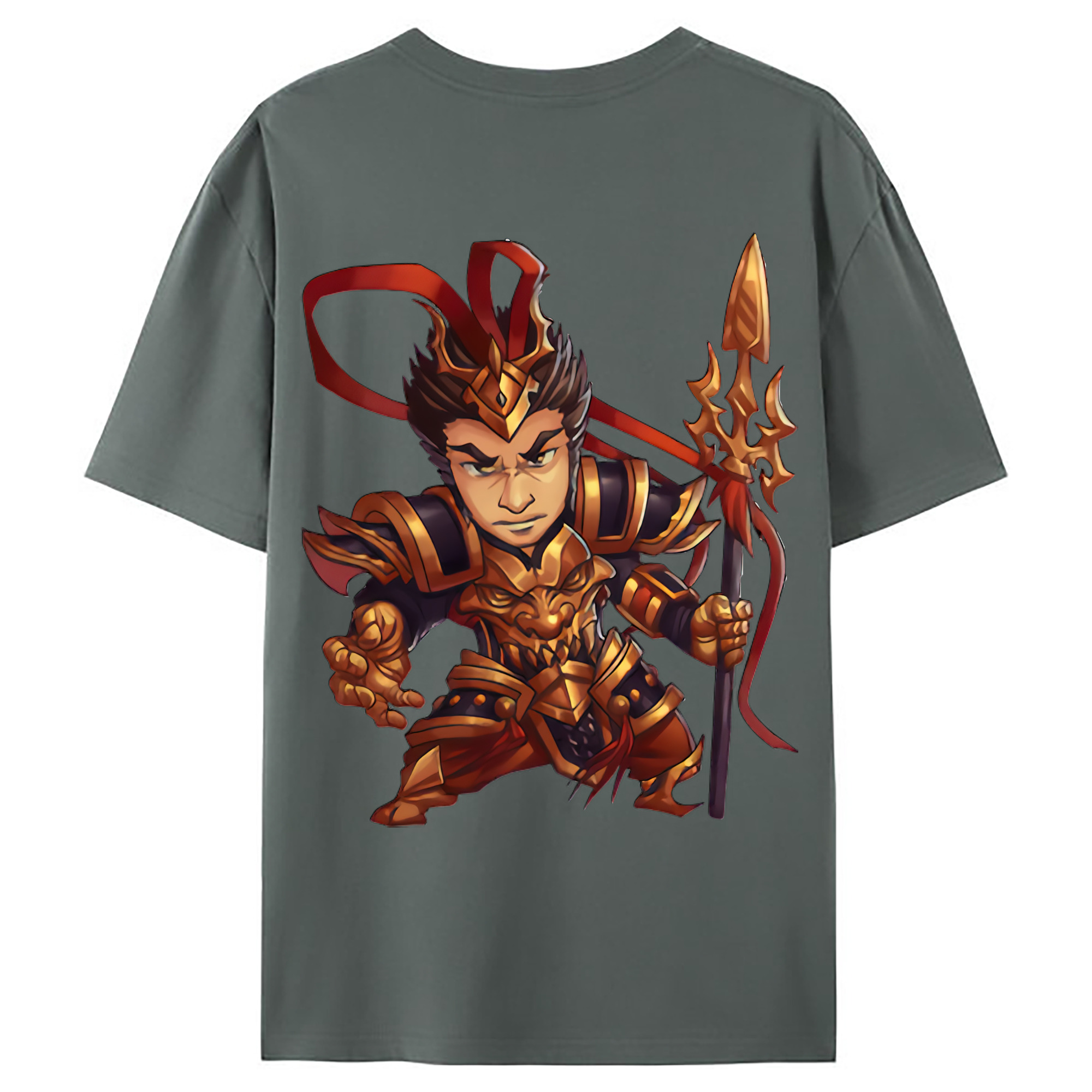（画像用） リーグ・オブ・レジェンド League of Legends LOL 綿100％ メンズ半袖Tシャツ（バックプリント） 通気性